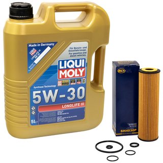 Motorl Set Longlife III 5W-30 LIQUI MOLY 5 Liter + lfilter SH4030P