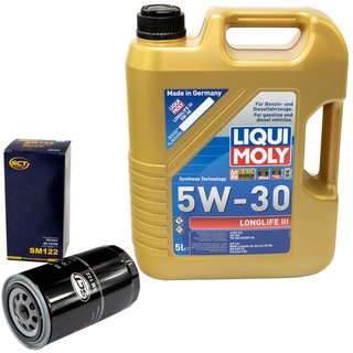 Motorl Set Longlife III 5W-30 LIQUI MOLY 5 Liter + lfilter SM122