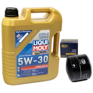 Motorl Set Longlife III 5W-30 LIQUI MOLY 5 Liter + lfilter SM5084