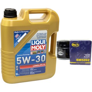 Motorl Set Longlife III 5W-30 LIQUI MOLY 5 Liter + lfilter SM5092
