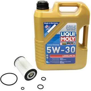 Motorl Set Longlife III 5W-30 LIQUI MOLY 5 Liter + lfilter SH425P