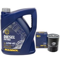 Engine oil set Diesel EXTRA 10W40 5 liters + oilfilter SM104