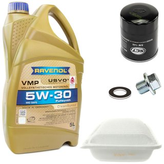 Motorl Set VMP 5W-30 5 Liter + lfilter SM148 + lablassschraube 30264 + Luftfilter SB3250