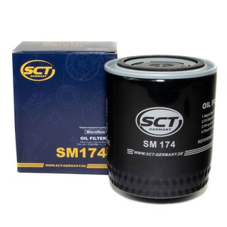 Engine Oil Set 10W-40 5 liters + oil filter SCT SM174 + Oildrainplug 15374 + Airfilter SB206