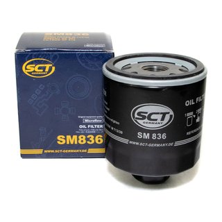 Engine Oil Set 20W-50 5 liters + oil filter SCT SM836 + Oildrainplug 12281 + Airfilter SB3248