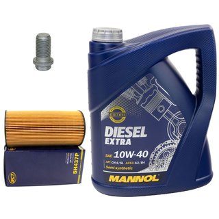 Motorl Set Diesel EXTRA 10W40 5 Liter + lfilter SH437P + lablassschraube 08277