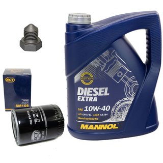 Motorl Set Diesel EXTRA 10W40 5 Liter + lfilter SM108 + lablassschraube 03272