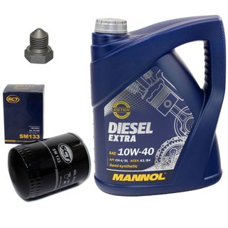 Engine oil set Diesel EXTRA 10W40 5 liters + oilfilter SM133 + Oildrainplug 03272