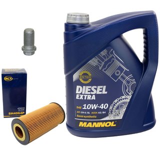 Motorl Set Diesel EXTRA 10W40 5 Liter + lfilter SH4064P + lablassschraube 08277