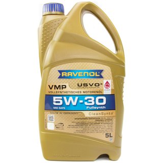 Engineoil set VMP SAE 5W-30 5 liters + Oil Filter SM5084 + Oildrainplug 15374 + Airfilter SB2215