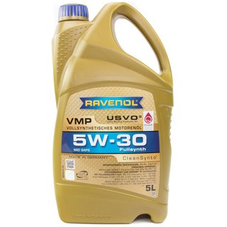 Engineoil set VMP SAE 5W-30 5 liters + Oil Filter SH422P + Oildrainplug 15374 + Airfilter SB206