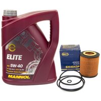 Motoroil set 5W40 5 Liter + oil filter SH4043P