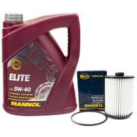 Motoroil set 5W40 5 Liter + oil filter SH4091L