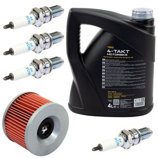 Maintenance package oil 4 Liter + oil filter + spark plugs