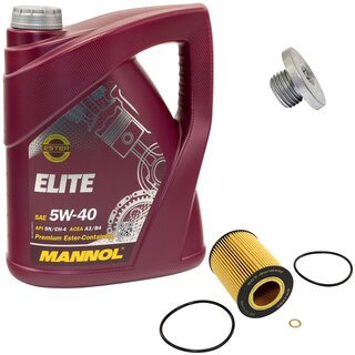 Engine Oil Set 5W40 5 liters + Oilfilter SCT SH 426 P + Oildrainplug 04572