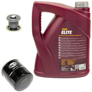 Engine Oil Set 5W40 5 liters + Oilfilter SCT SM 832 + Oildrainplug 101250
