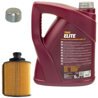 Engine Oil Set 5W40 5 liters + Oilfilter SCT SH 4797 P + Oildrainplug 38179