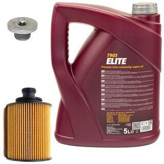Engine Oil Set 5W40 5 liters + Oilfilter SCT SH 4797 P + Oildrainplug 04572