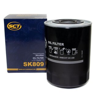 Engine Oil Set 5W40 5 liters + Oilfilter SCT SK 809 + Oildrainplug 101250