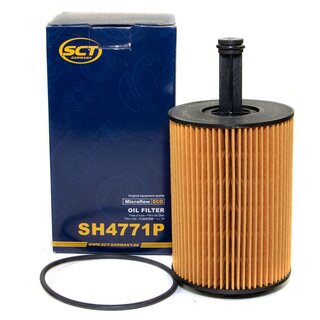 Engine Oil Set 5W40 5 liters + Oilfilter SCT SH 4771 P + Oildrainplug 15374