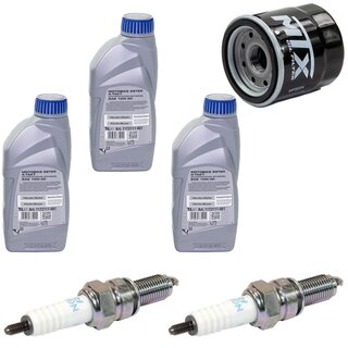Maintenance package oil 3 Liter + oil filter + spark plugs