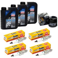 Maintenance package oil 3 Liters + oil filter + spark plugs