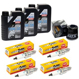 Maintenance package oil 3 Liters + oil filter + spark plugs