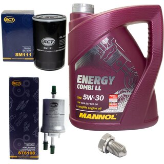 Inspectionpackage Fuelfilter ST 6108 + Oilfilter SM 111 + Oildrainplug 15374 + Engine oil 5W-30 MN7907-5
