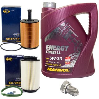 Inspectionpackage Fuelfilter SC 7043 P + Oilfilter SH 4771 P + Oildrainplug 15374 + Engine oil 5W-30 MN7907-5