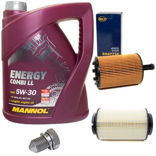 Inspectionpackage Fuelfilter SC 7043 P + Oilfilter SH 4771 P + Oildrainplug 48871 + Engine oil 5W-30 MN7907-5