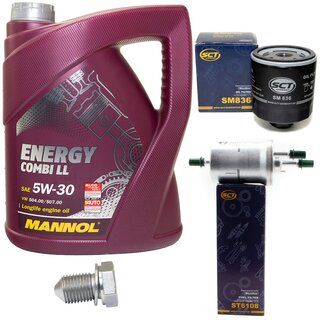 Inspectionpackage Fuelfilter ST 6108 + Oilfilter SM 836 + Oildrainplug 15374 + Engine oil 5W-30 MN7907-5