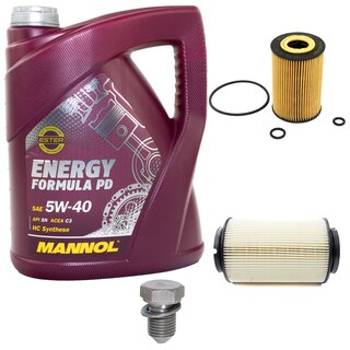 Inspectionpackage Fuelfilter SC 7043 P + Oilfilter SH 4049 P + Oildrainplug 48871 + Engine oil 5W-40 MN7913-5