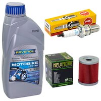 Maintenance package oil 1 Liters + oil filter + spark plugs