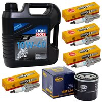 Maintenance package oil 4 liters + oil filter + spark plugs