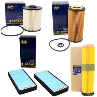 Filter set inspection fuelfilter SC 7014 P + oil filter SH 4064 P + air filter SB 2133 + cabin air filter SA 1103