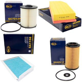 Filter Set Inspektion Kraftstofffilter SC 7014 P + lfilter SH 425/1 P + Luftfilter SB 2096 + Innenraumfilter SA 1158