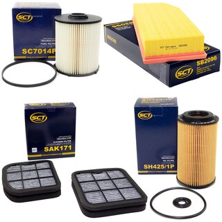 Filter set inspection fuelfilter SC 7014 P + oil filter SH 425/1 P + air filter SB 2096 + cabin air filter SAK 171