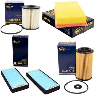Filter set inspection fuelfilter SC 7014 P + oil filter SH 425/1 P + air filter SB 528 + cabin air filter SA 1103
