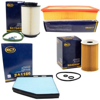 Filter set inspection fuelfilter SC 7043 P + oil filter SH 4049 P + air filter SB 2217 + cabin air filter SA 1166