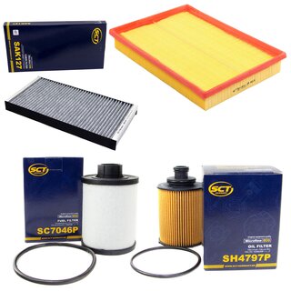 Filter Set Inspektion Kraftstofffilter SC 7046 P + lfilter SH 4797 P + Luftfilter SB 2015 + Innenraumfilter SAK 127