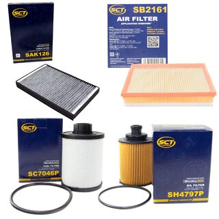 Filter Set Inspektion Kraftstofffilter SC 7046 P + lfilter SH 4797 P + Luftfilter SB 2161 + Innenraumfilter SAK 126