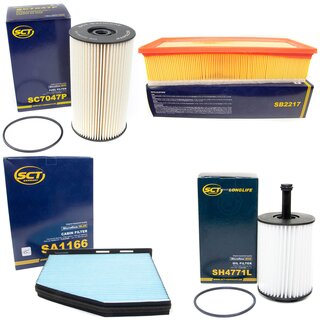 Filter set inspection fuelfilter SC 7047 P + oil filter SH 4771 L + air filter SB 2217 + cabin air filter SA 1166