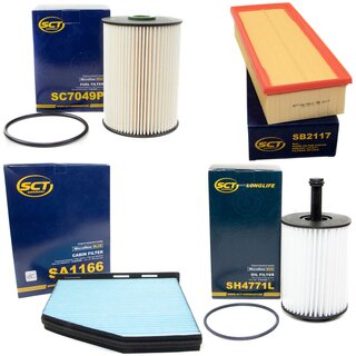 Filter Set Inspektion Kraftstofffilter SC 7049 P + lfilter SH 4771 L + Luftfilter SB 2117 + Innenraumfilter SA 1166