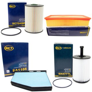 Filter set inspection fuelfilter SC 7049 P + oil filter SH 4771 L + air filter SB 2217 + cabin air filter SA 1166
