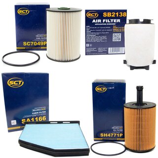 Filter set inspection fuelfilter SC 7049 P + oil filter SH 4771 P + air filter SB 2138 + cabin air filter SA 1166