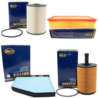 Filter Set Inspektion Kraftstofffilter SC 7049 P + lfilter SH 4771 P + Luftfilter SB 2217 + Innenraumfilter SA 1166