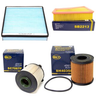 Filter Set Inspektion Kraftstofffilter SC 7054 P + lfilter SH 4035 P + Luftfilter SB 2213 + Innenraumfilter SA 1200