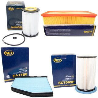 Filter Set Inspektion Kraftstofffilter SC 7069 P + lfilter SH 4088 L + Luftfilter SB 2217 + Innenraumfilter SA 1166