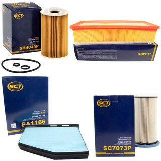 Filter Set Inspektion Kraftstofffilter SC 7073 P + lfilter SH 4049 P + Luftfilter SB 2217 + Innenraumfilter SA 1166