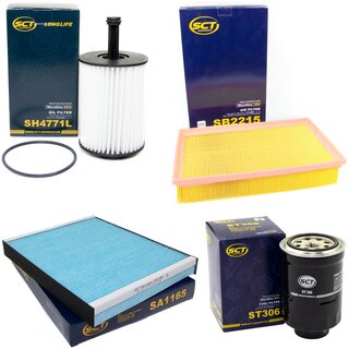 Filter Set Inspektion Kraftstofffilter ST 306 + lfilter SH 4771 L + Luftfilter SB 2215 + Innenraumfilter SA 1165